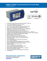 Thumbnail of document Manual - PD6600 Loop Leader Loop-Powered Process Meter